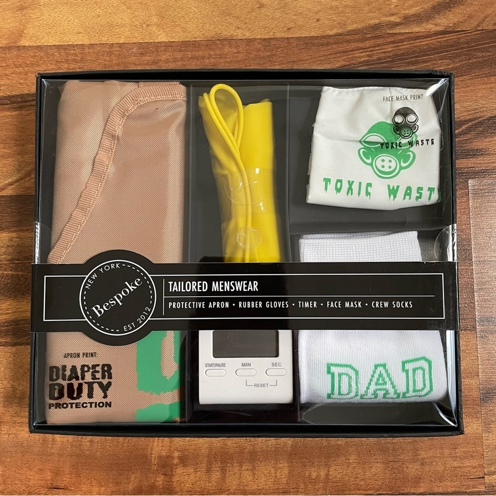 NIB Bespoke Tailored Menswear Toxic Waste new dad gift